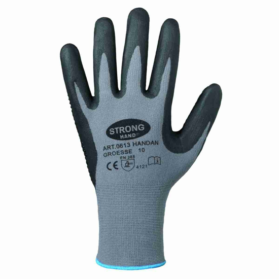 Picture of HANDSCHUHE Fitness Gloves from Synthetic Double Layer Fashion  Foam Padding Stretchable 4way onto back hand w/ Short PVC logo strap