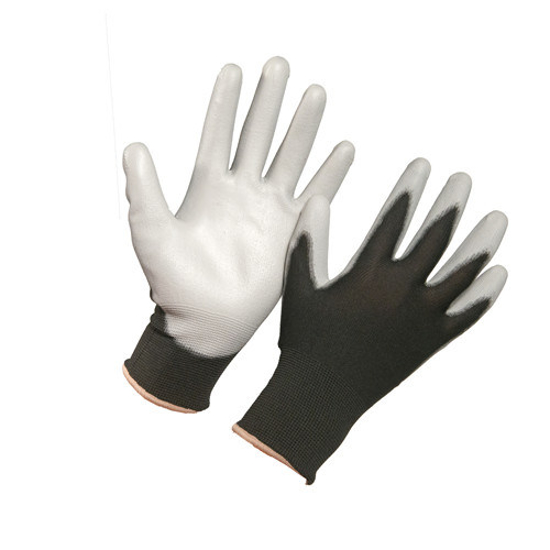 Picture of HANDSCHUHE Fitness Gloves from Synthetic Leather Layer Fashion  Foam Padding Stretchable 4way onto back hand Elastic Cuff w/ short PVC logo strap