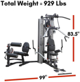 Picture of BODY  SOLID BI-ANGULAR 2 STACKS MULTI STATION GYM