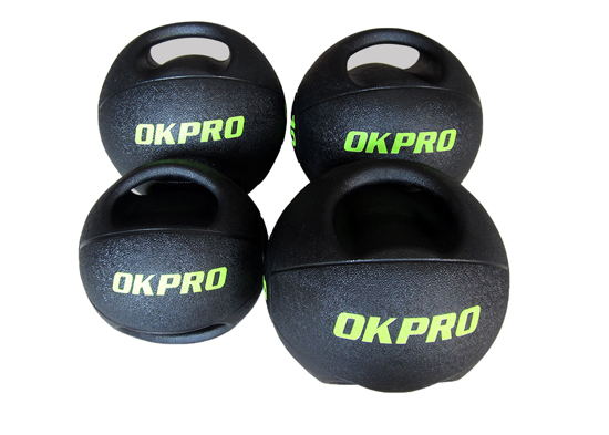 Picture of OK PRO BLACK MEDICINE BALLS WITH DOUBLE GRIPS